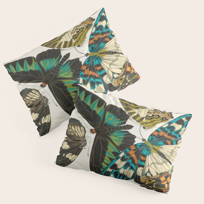 Vintage Butterfly Illustration EA Seguy Papillon Pillow Sham Gallery Image 3