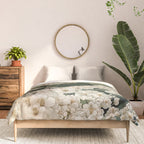Japanese Floral Wall Art Mountain Poster Sage Green Wabi Sabi japandi  botanical Flower Painting Comforter Gallery Image 3