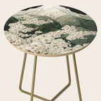 Japanese Floral Wall Art Mountain Poster Sage Green Wabi Sabi japandi  botanical Flower Painting Side Table Gallery Image 2