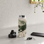 Japanese Floral Wall Art Mountain Poster Sage Green Wabi Sabi japandi  botanical Flower Painting Water Bottle Gallery Image 4