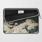 Japanese Floral Wall Art Mountain Poster Sage Green Wabi Sabi japandi  botanical Flower Painting Laptop Sleeve Gallery Image 2