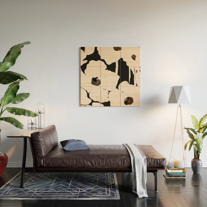 Abstract Flowers Wood Wall Art Gallery Image 2