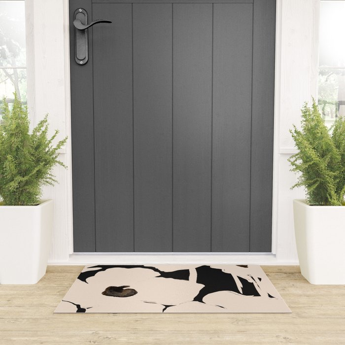Abstract Flowers Welcome Mat Gallery Image 3