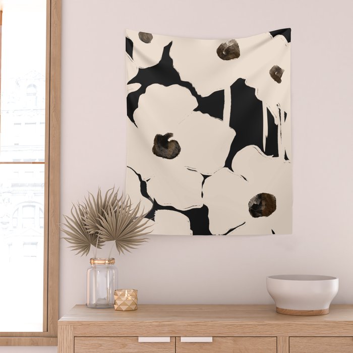 Abstract Flowers Wall Tapestry Gallery Image 2