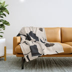 Abstract Flowers Throw Blanket Gallery Image 1