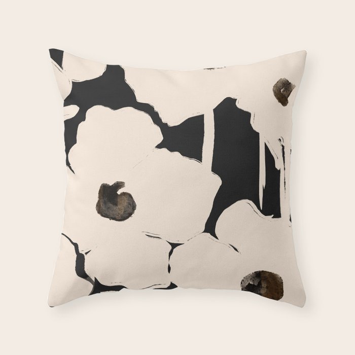 Abstract Flowers Throw Pillow Gallery Image 6