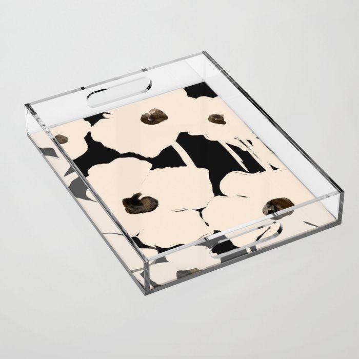 Abstract Flowers Acrylic Tray Gallery Image 1