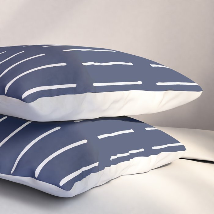 Mudcloth (Navy) Pillow Sham Gallery Image 3
