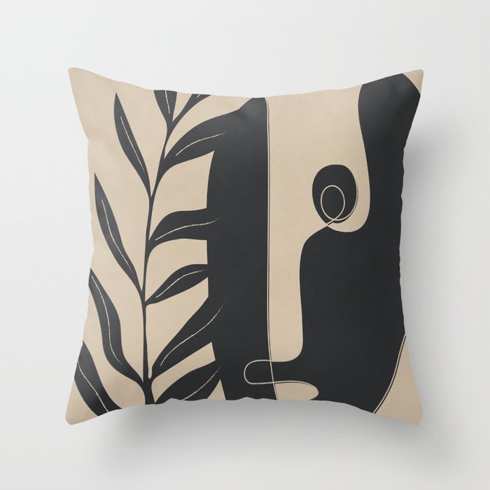 Abstract Mask Throw Pillow Gallery Image 6