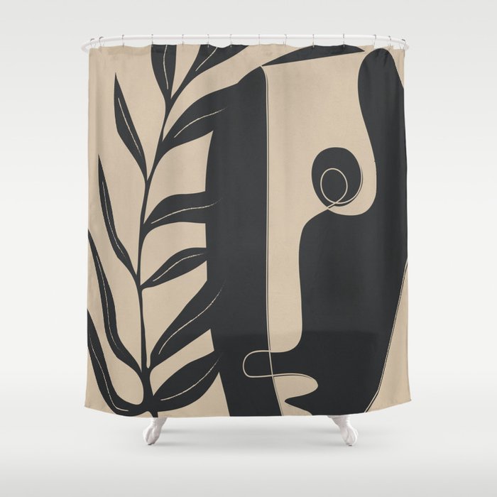 Abstract Mask Shower Curtain Gallery Image 1