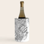 Montreal White Map Wine Chiller Gallery Image 1