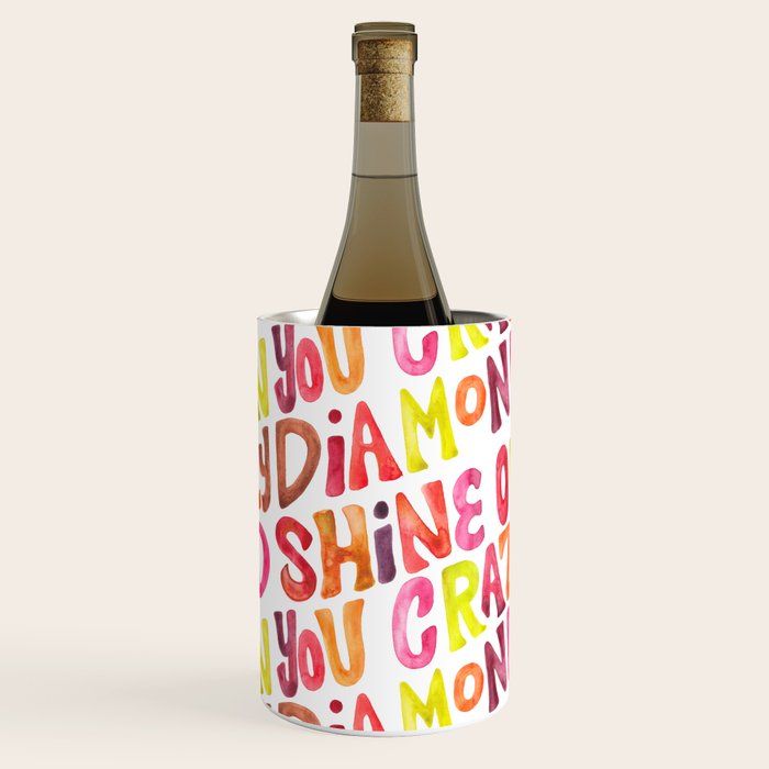 Shine On You Crazy Diamond - Rainbow Palette Wine Chiller Gallery Image 1