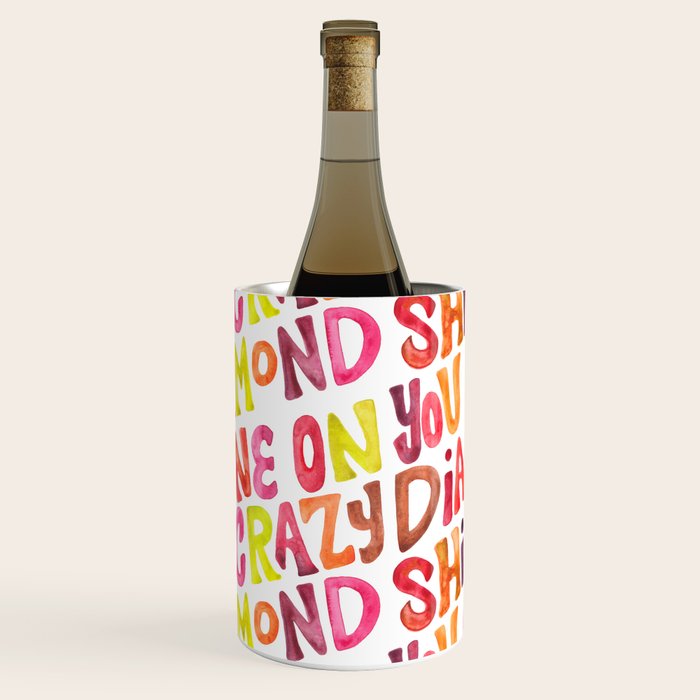 Shine On You Crazy Diamond - Rainbow Palette Wine Chiller Gallery Image 3