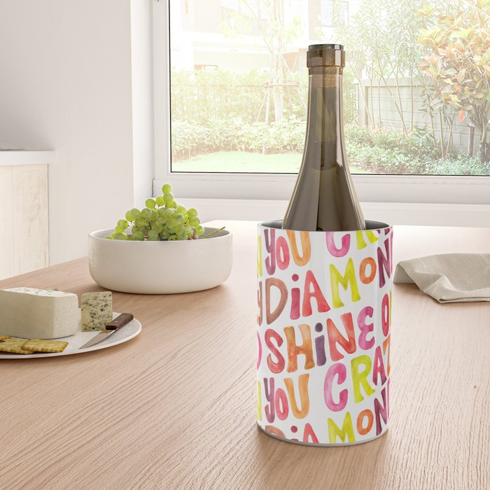 Shine On You Crazy Diamond - Rainbow Palette Wine Chiller Gallery Image 4