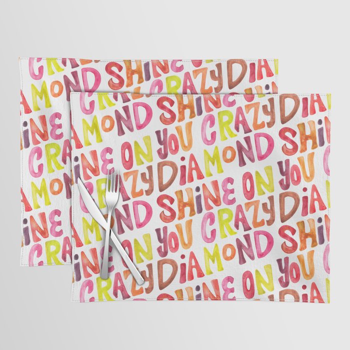 Shine On You Crazy Diamond - Rainbow Palette Placemat Gallery Image 1