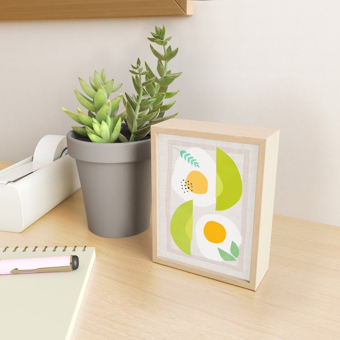 Minimal Avocado and Eggs Mini Art Print Gallery Image 2