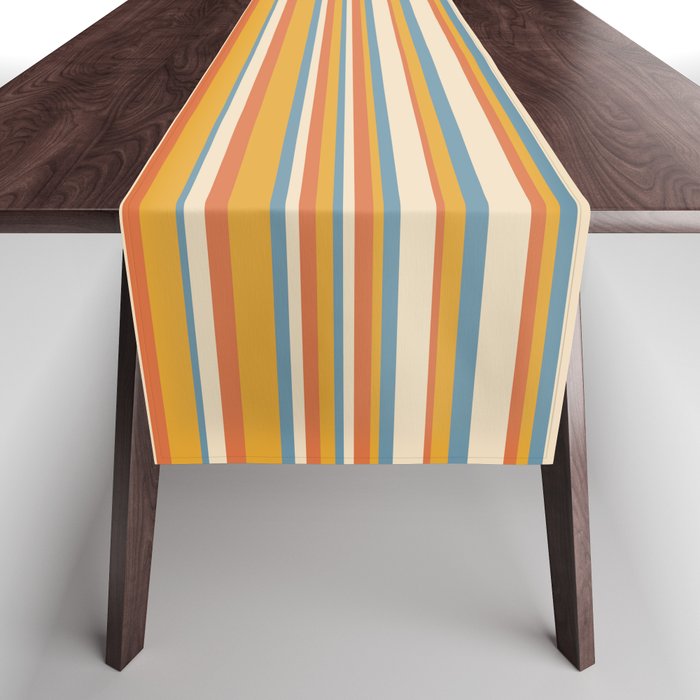 Classic Stripes XX - Retro Summer Table Runner Gallery Image 1