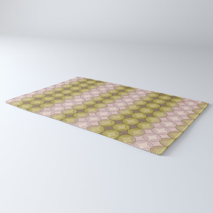 Nuanced echoing circles tell a story in a painterly way with soft muted hues Rug Gallery Image 3