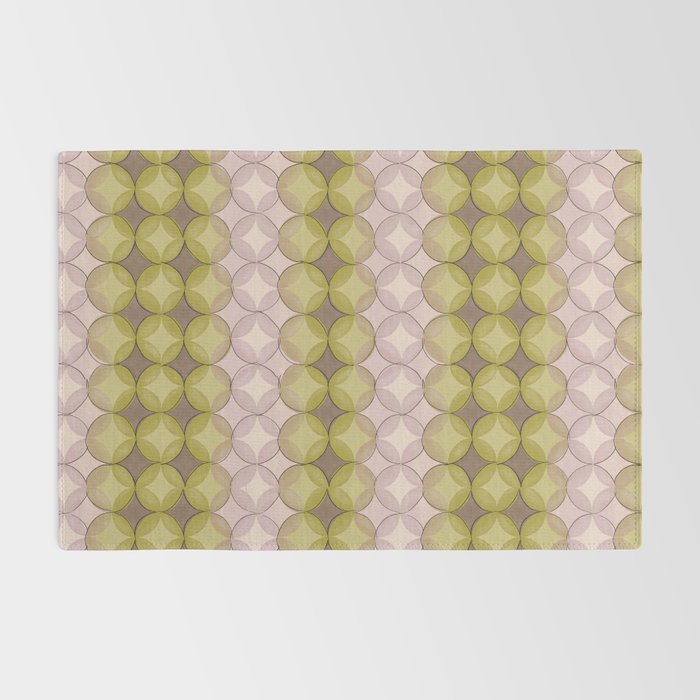 Nuanced echoing circles tell a story in a painterly way with soft muted hues Rug Gallery Image 2
