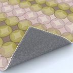 Nuanced echoing circles tell a story in a painterly way with soft muted hues Rug Gallery Image 4