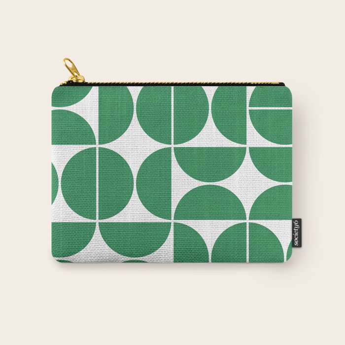 Mid Century Modern Geometric 04 Green Carry All Pouch Gallery Image 1