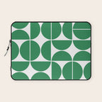 Mid Century Modern Geometric 04 Green Laptop Sleeve Gallery Image 1