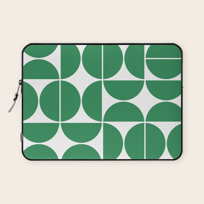 Mid Century Modern Geometric 04 Green Laptop Sleeve Gallery Image 1