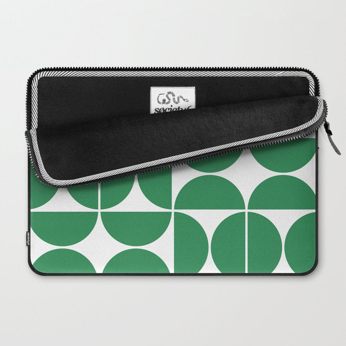 Mid Century Modern Geometric 04 Green Laptop Sleeve Gallery Image 2