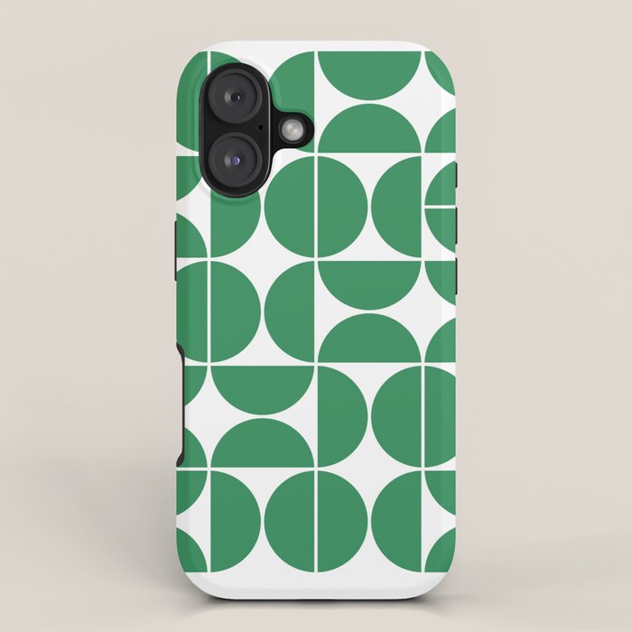 Mid Century Modern Geometric 04 Green iPhone Case Gallery Image 1