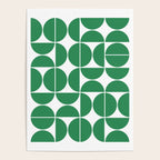 Mid Century Modern Geometric 04 Green Poster Gallery Image 4