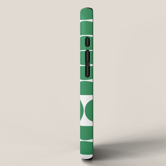 Mid Century Modern Geometric 04 Green iPhone Case Gallery Image 2