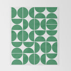 Mid Century Modern Geometric 04 Green Throw Blanket Gallery Image 2
