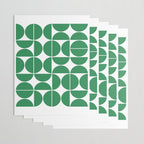 Mid Century Modern Geometric 04 Green Wrapping Paper Gallery Image 3