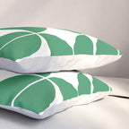 Mid Century Modern Geometric 04 Green Pillow Sham Gallery Image 3