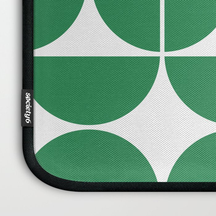 Mid Century Modern Geometric 04 Green Laptop Sleeve Gallery Image 3