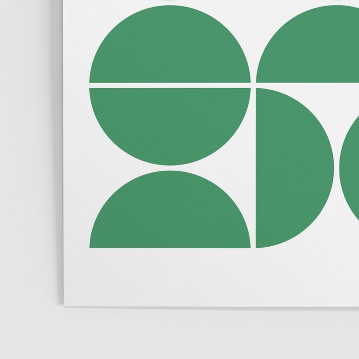 Mid Century Modern Geometric 04 Green Poster Gallery Image 3