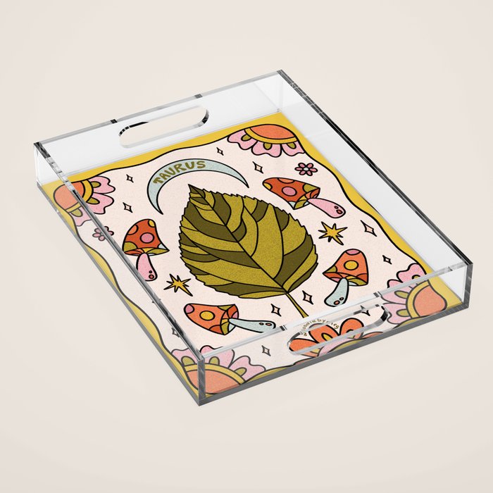Taurus Leaf Acrylic Tray Gallery Image 1