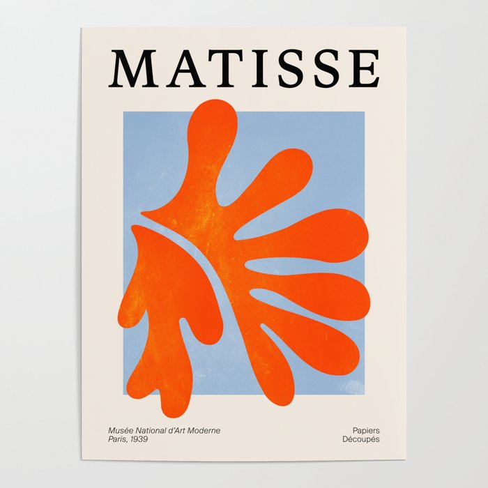 Red Coral Leaf: Matisse Paper Cutouts II Poster Gallery Image 4