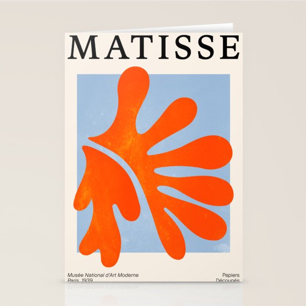Red Coral Leaf: Matisse Paper Cutouts II Stationery Card Gallery Image 2