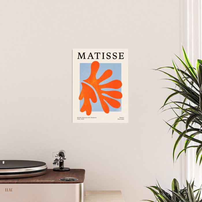 Red Coral Leaf: Matisse Paper Cutouts II Poster Gallery Image 2