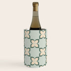 Flower check blue green Wine Chiller Gallery Image 3