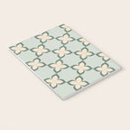 Flower check blue green Notebook Gallery Image 3
