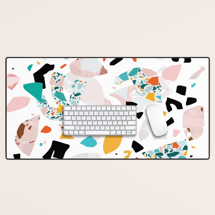 Mixed Mess I. / Collage, Terrazzo, Colorful Desk Mat Gallery Image 1