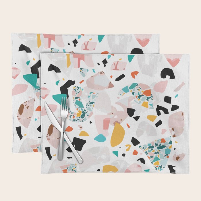 Mixed Mess I. / Collage, Terrazzo, Colorful Placemat Gallery Image 1