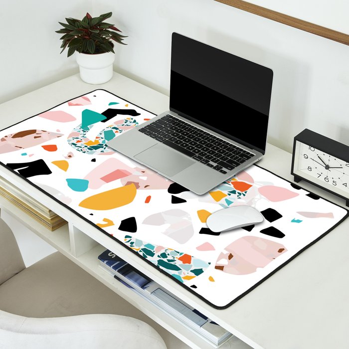 Mixed Mess I. / Collage, Terrazzo, Colorful Desk Mat Gallery Image 2