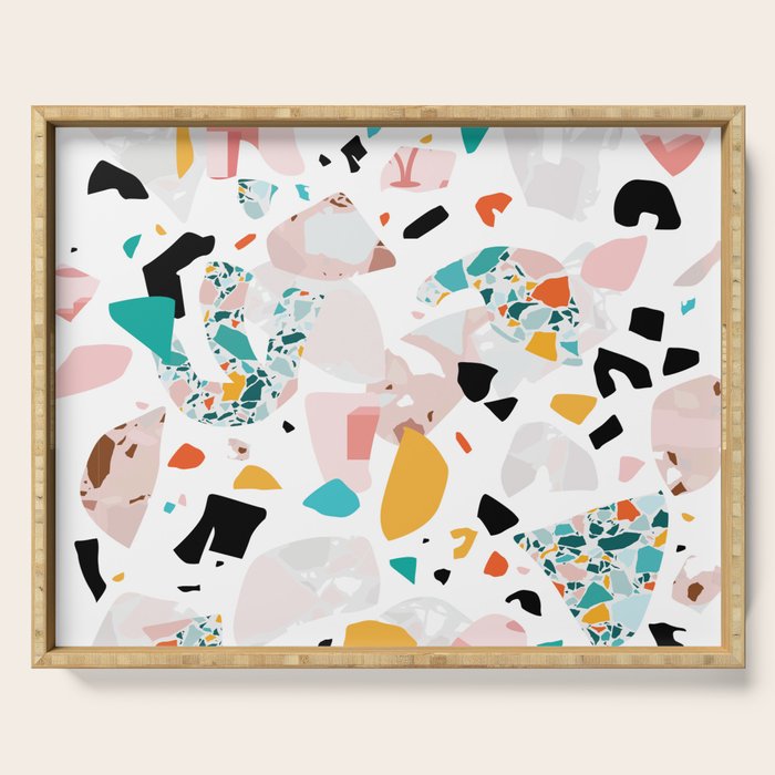 Mixed Mess I. / Collage, Terrazzo, Colorful Serving Tray Gallery Image 1