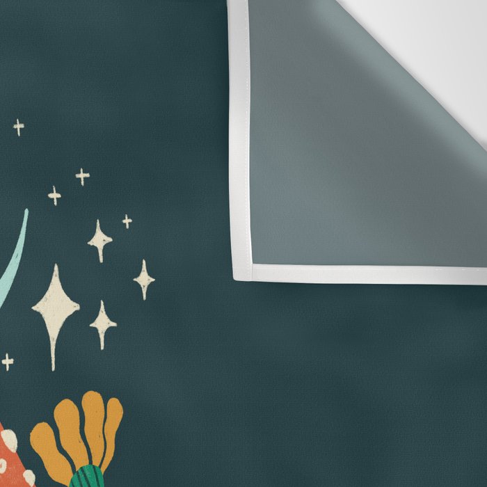 Moonlight Flower Frogs and Mushroom Wall Tapestry Gallery Image 3