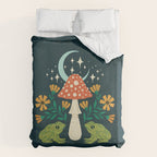 Moonlight Flower Frogs and Mushroom Duvet Cover Gallery Image 6