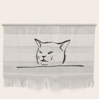 Confused cat meme drawing Wall Hanging Gallery Image 1