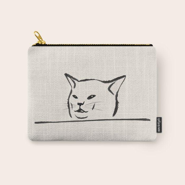 Confused cat meme drawing Carry All Pouch Gallery Image 1